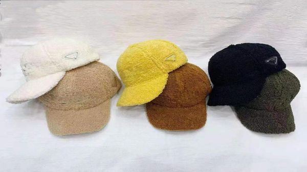 

street caps fashion baseball cap for man woman sports hat 6 color beanie casquette lamb wool8700240, Blue;gray