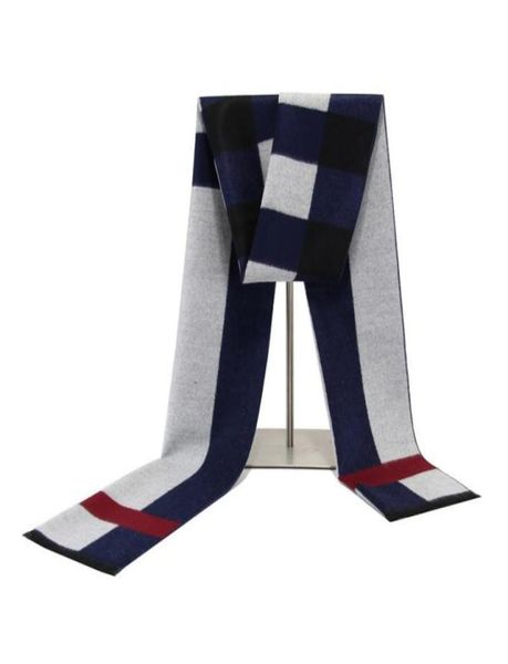 

scarves simple plaid long scarf warm winter imitated cashmere casual cotton shawl strips gift to man business formal wraps1790541, Blue;gray