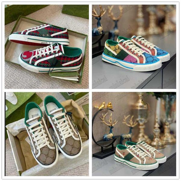 

ace embroidered designer canvas shoe tennis 1977 low sneaker jacquard denim vintage sneakers, Black