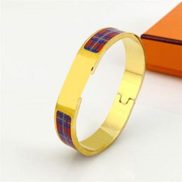 

love bracelet men jewelry woman gold bangle designer letter bangles luxury brand enamel bracelets stainless steel, Black