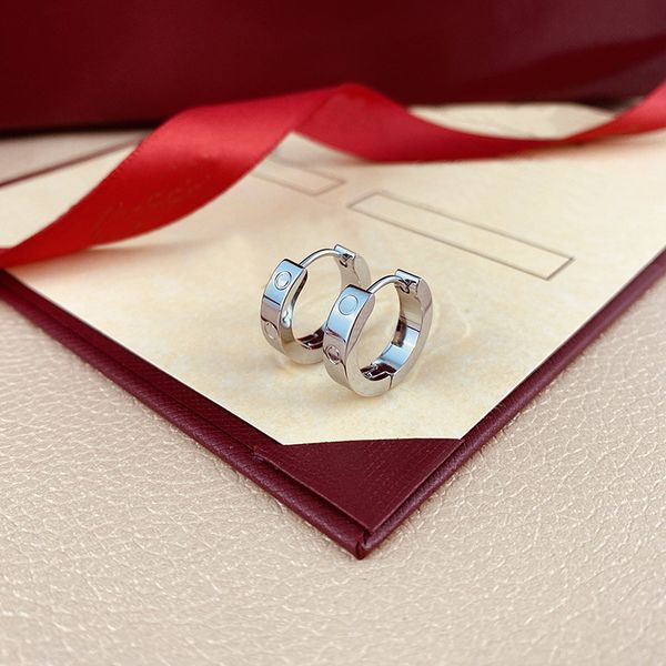 

silver earrings designer for women earrings stud earrings earring trend earrings fashion hoop earrings women's stainless steel simple g, Golden;silver