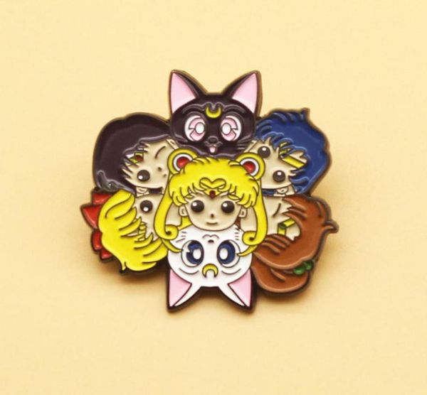 

sailor moon spinning enamel pin cute anime badge for friend brooch gift fashion jewelry4818715, Blue