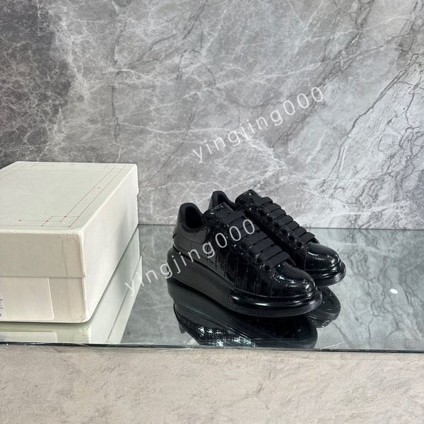

2023new designer womens sneakers mens casual shoes platform loafers trainers black leather shoes chunky round head sneaker