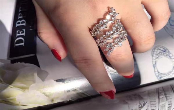 

handmade wedding rings simple fashion jewelry sweet cute 925 sterling silver marquise cut white z cz diamond gemstones women o6336962, Slivery;golden