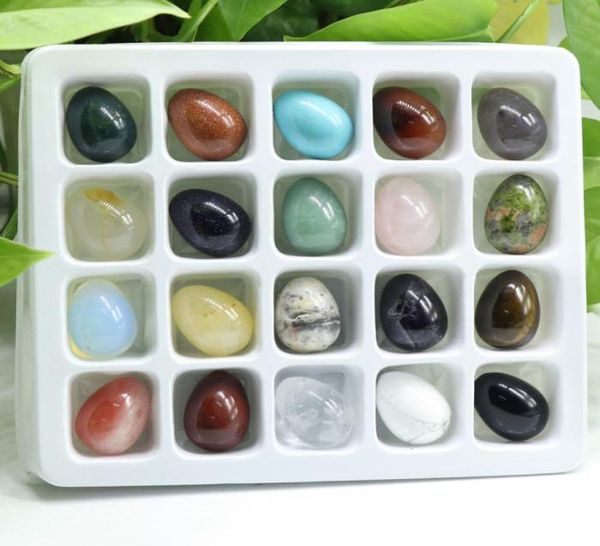 

natural stone egg shaped 1622mm crystal jade tiger eye small egg rose quartz amethyst tiger039s eye opal ornaments jewelry acc5106015, Black