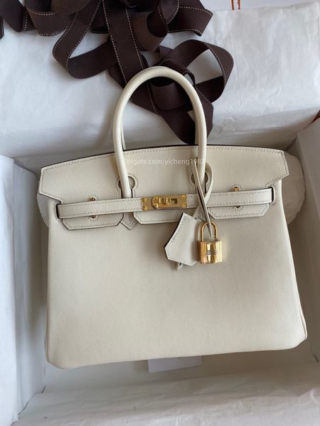

10a ivory gold hardware tote luxury designers bag brand women handbag fully handmade itally swift leather wax line stitching wholesale custo, Black;red