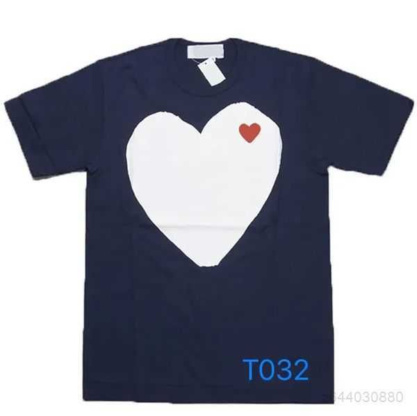 

men's t-shirts play designer mens t shirt japanese red love womens complete label tshirt polo cdg des badge cotton embroidery size xs-x, White;black