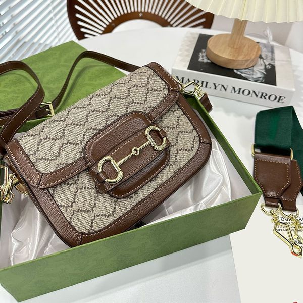 

horsebit hobo handbags satchels leather crossbody messenger bag shoulder bags luxury designer purse envelope wallet flap 21*15cm