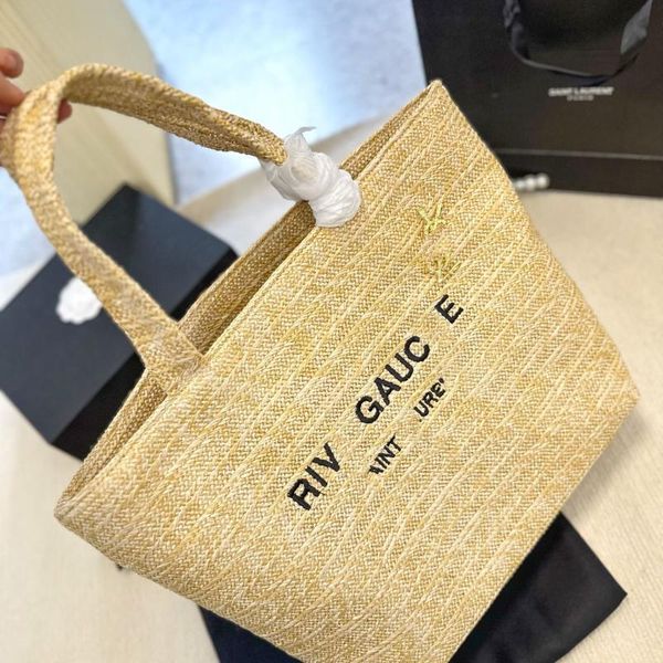 

designer bag tote bag handbag luxury beach straw bags shoulder bags summer weave vogue beach clutch hollow out travel multiple options, Brown3