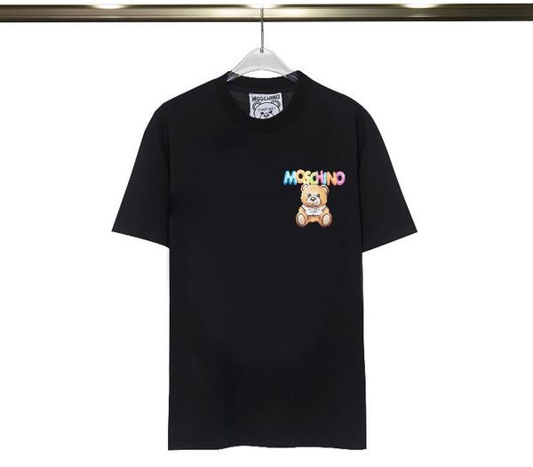 

lb316 classical bear white designer t shirt summer short sleeve letter embroidery men women tshirt tee mens clothes, White;black