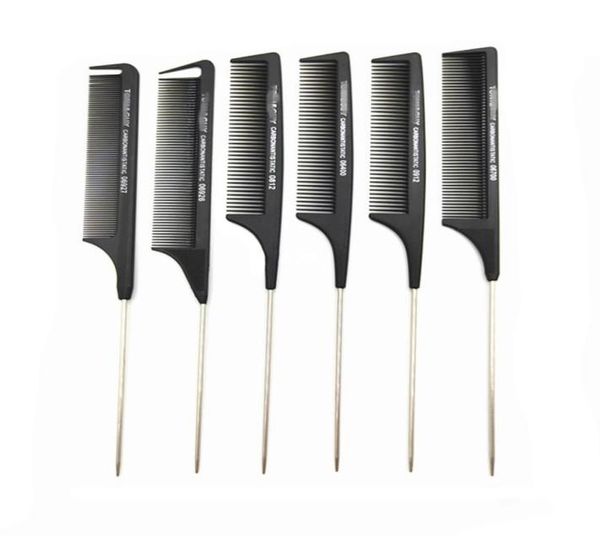 

professional antistatic rat tail comb metal salon use hair brush hairstyle beauty tool2804525, Silver
