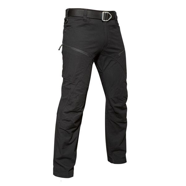 

men's pants tactical combat cargo pants waterproof walking men's pants casual multi pocket durable training military soldiers autu, Black
