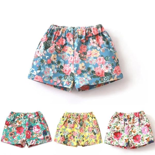 

shorts girls summer floral big kids children's casual pants baby 3 5 8 10 12 years clothing 230412, Black
