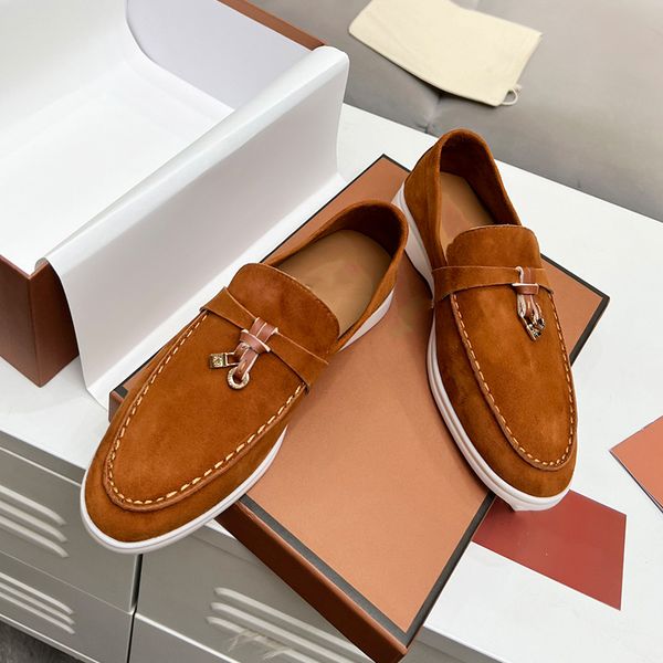 

luxury dress shoes woman man lazy loafers flat heels mules solid genuine leather slip on summer casual shoe, Black