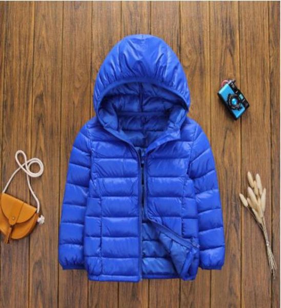 

kids down coat designer boy clothes girl hooded outwear autumn and winter children039s clothing classic jacket 110160 cm5153609, Blue;gray