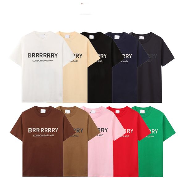 

2023 mens t shirt designer for men womens shirts fashion tshirt with letters casual summer short sleeve man tee bur letter shirt clothing s-, White;black