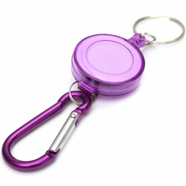 

key rings multifunctional multi-color roll retractable keychain rope bag recoil id card holder keyring key chain steel cord aa230411, Slivery;golden