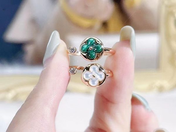 

rings gold dripping classic letter high end ring, Silver
