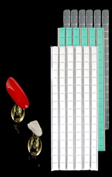 

60 96pcs nail art display clay glue false nail tips sticker base reusable for color chart adhesive false nails chip manicure uv ge6972614, Black