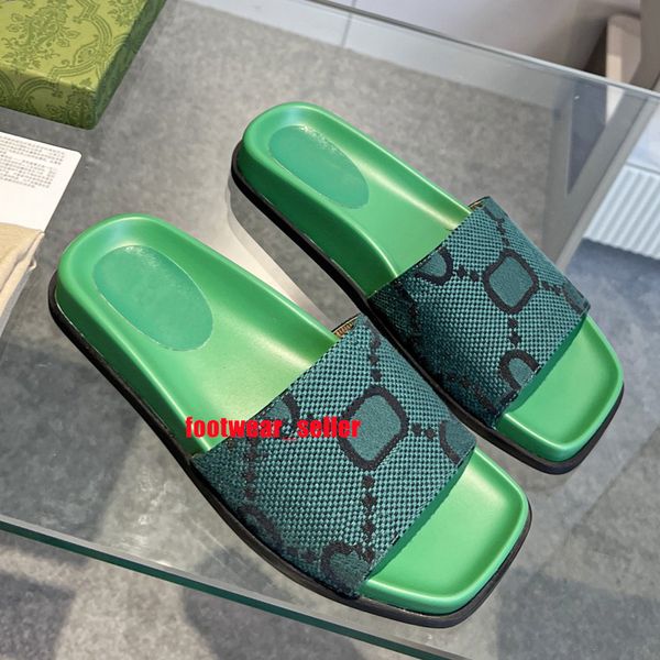 

luxury new 2023 series slippers heels designer leather womens ladies fashion brand mules scuffs letters floral pantoufle womens slippers, Black