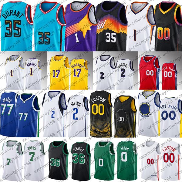 

durant 35 basketball jerseys luka doncic kyrie irving basketballs jersey dirk nowitzki maverick city 77 11 blue black edition 77 doncic 2 an, Black;red