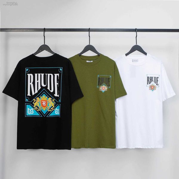 

23ss rhude mens t shirt tess designer casual fashion short sleeve europe america men women round neck tshirts us size s-xxl nrx4, White;black