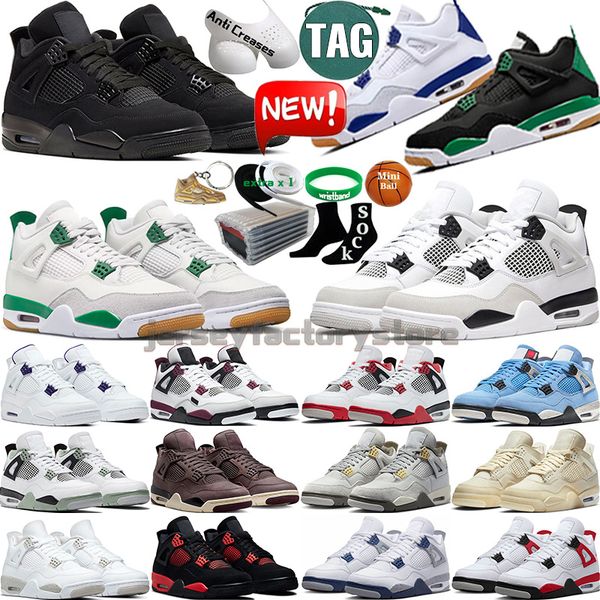 

4 mens basketball shoes for women 4s alternate military black cat canvas white oreo midnight navy university blue sapphire pine green shimme