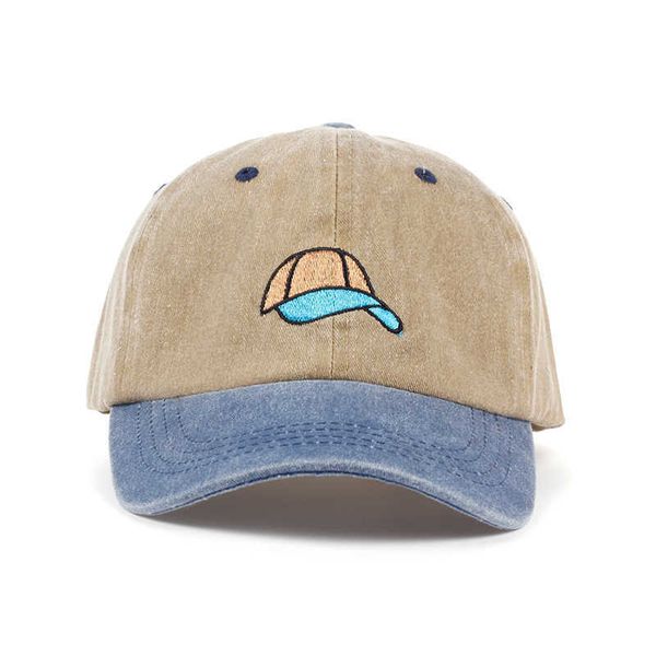 

ball caps voron new style waterwash cotton dad hat cap embroidery baseball cap adjustable snapbk hats ftory sells direct p230412, Blue;gray