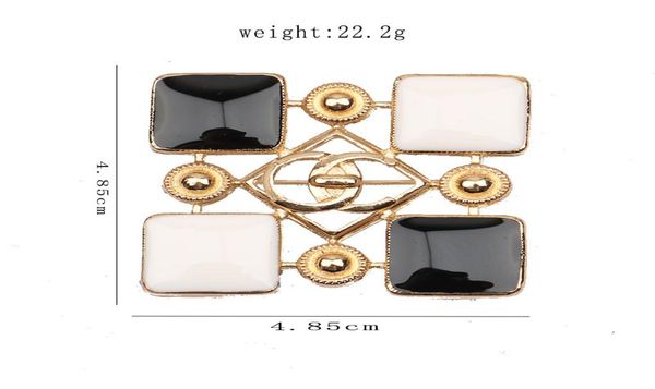 

20style luxury brand designer letter pins brooches women gold silver crysatl pearl rhinestone cape buckle brooch suit pin wedding 7490839, Gray
