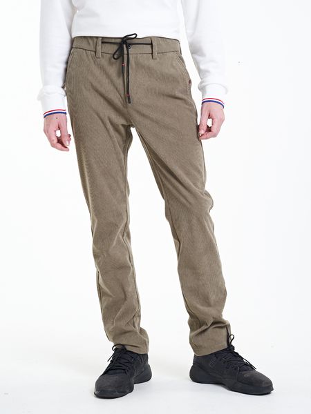 

men's pants autumn corduroy casual pants men's fashion elastic waist stretch chinos men's business pants 230412, Black