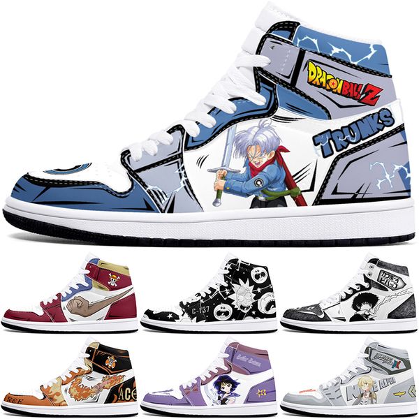 

New diy classics customized shoes sports basketball shoes 1s men women antiskid anime fashion cool customized figure sneakers