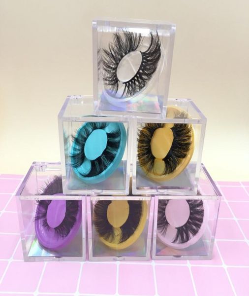 

bomb lashes 25mm 3d mink eyelashes cruelty hand made eye lash fluffy with cube box fdshine2415022