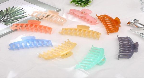 

solid color claw clip large barrette crab hair claws bath clip ponytail clip for women girls hair accessories gift9293846, Golden;silver