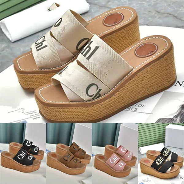 

Women Sandals Luxury Designer Sandal High Heel Slippers High Quality Sliders Lady Platform Sandale Flip-flops Casual Indoor Shoes Summer Indoor Oudoor, Color #1