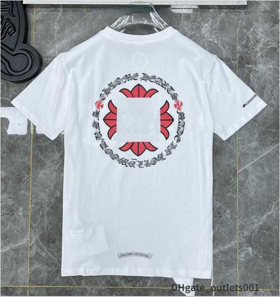 

fashion mens classic t shirts brand t-shirts ch white short sweater casual embossed letter horseshoe sanskrit cross pattern designersaqkaqbd, White;black