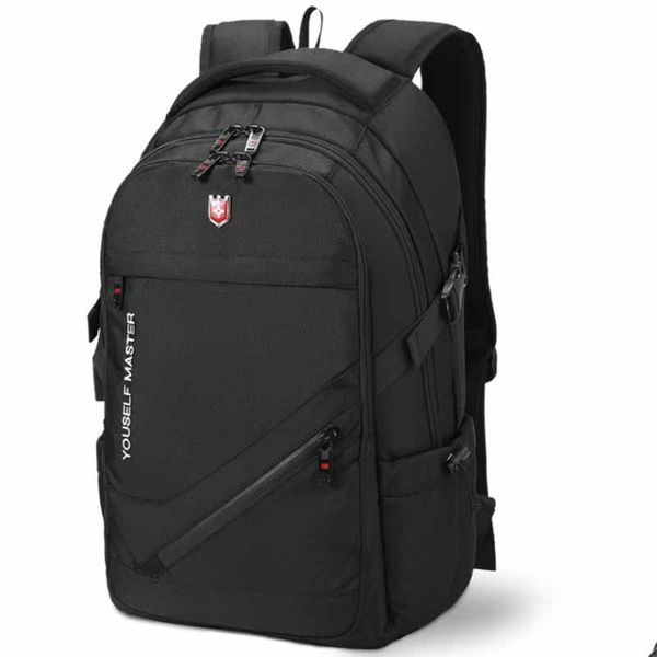 

backpack for men large capacity business travel bag zipper computer multiple pockets mountaineering bags middle school high school college s