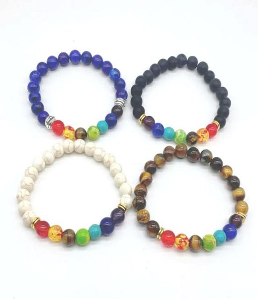 

mixed styles handmade 8mm strands bracelets for men women healing balance beads natural stone yoga charm jewelry2592620, Black