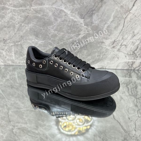 

2023mens fashion designer sneakers brand sneakers designer trainers womens mans casual shoes real leather, Black
