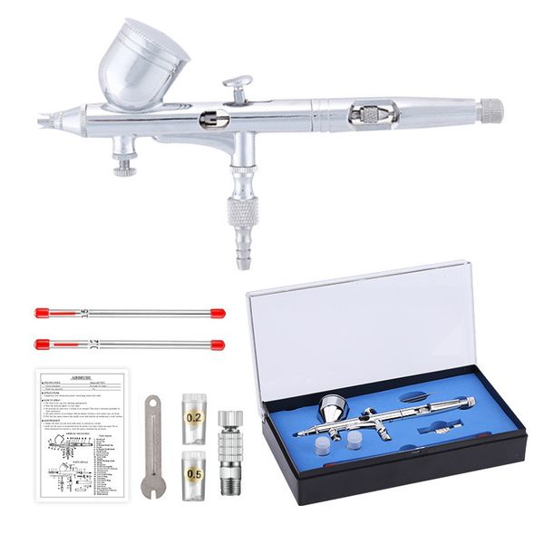 

fashion skin cleaning tools double dual oxygen handle spray nozzle aqua oxygen airbrush multifunctional tattoo model painting airbrushes