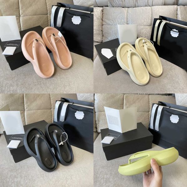 

womens beach slippers famous classic flat heel summer designer fashion flops foam rubber lady brand slides famale shoes l bath ladies sandal, Black