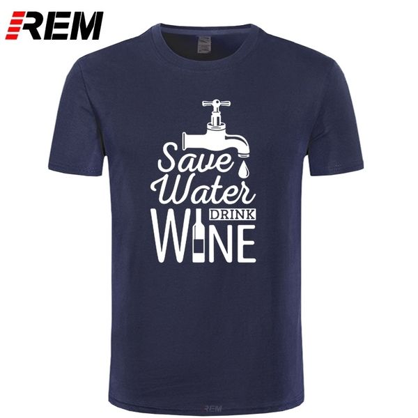

men's t-shirts rem save water drink wine printed t shirt men casual short sleeve t-shirts summer style hipster funny cotton tees 23041, White;black