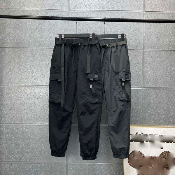 

designer mens pants stone and island men multi-pocket overalls stones women military feng shui wash plastic feet leisure high street spring, Black