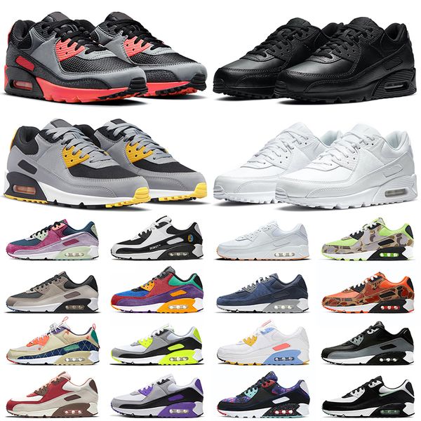 

men women running shoes 90 mens outdoor sneakers 90s leather mesh triple black white batman camo green cool grey womens sports trainers