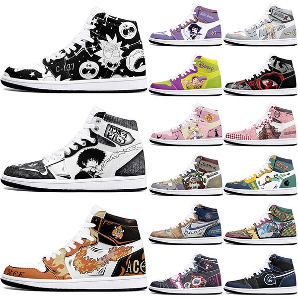 

New diy classics customized shoes sports basketball shoes 1s men women antiskid anime customized figure sneakers 0001UDES