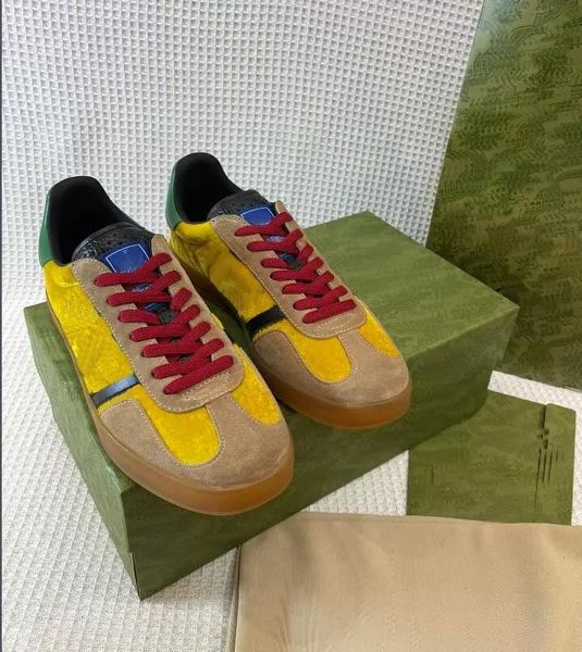 

2023 luxury designer men women casual shoes gazelle sneakers canvas shoes patchwork collaboration size 35-45, Black
