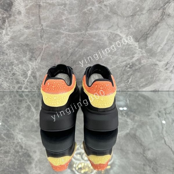

2023new designer men sneakers women mens casual shoes platform loafers trainers black leather shoes chunky round head sneaker