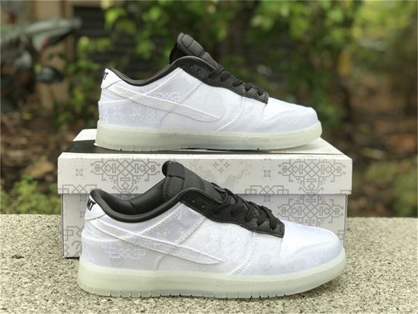 

clot x fragment x dunks low authentic casual shoes fn0315-110 sports outdoor sneakers, Black