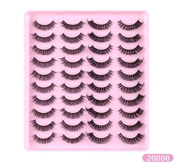 

natural curling false eyelashes extensions 20 pairs set multilayer thick hand made reusable 3d fake lashes makeup accessory for ey1950340