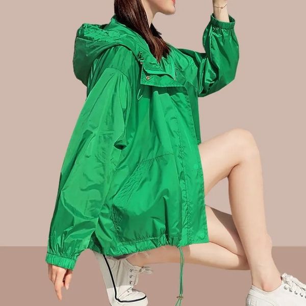 

women's jackets fashion women's sun protection clothing summer thin jacket sun protection breathable casual hooded jacket women&#0, Black;brown