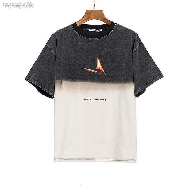 

men's t-shirts men's t-shirts 21 summer da wang family color matching washed old half sleeve shirt and leisure neck short t-shirt, White;black